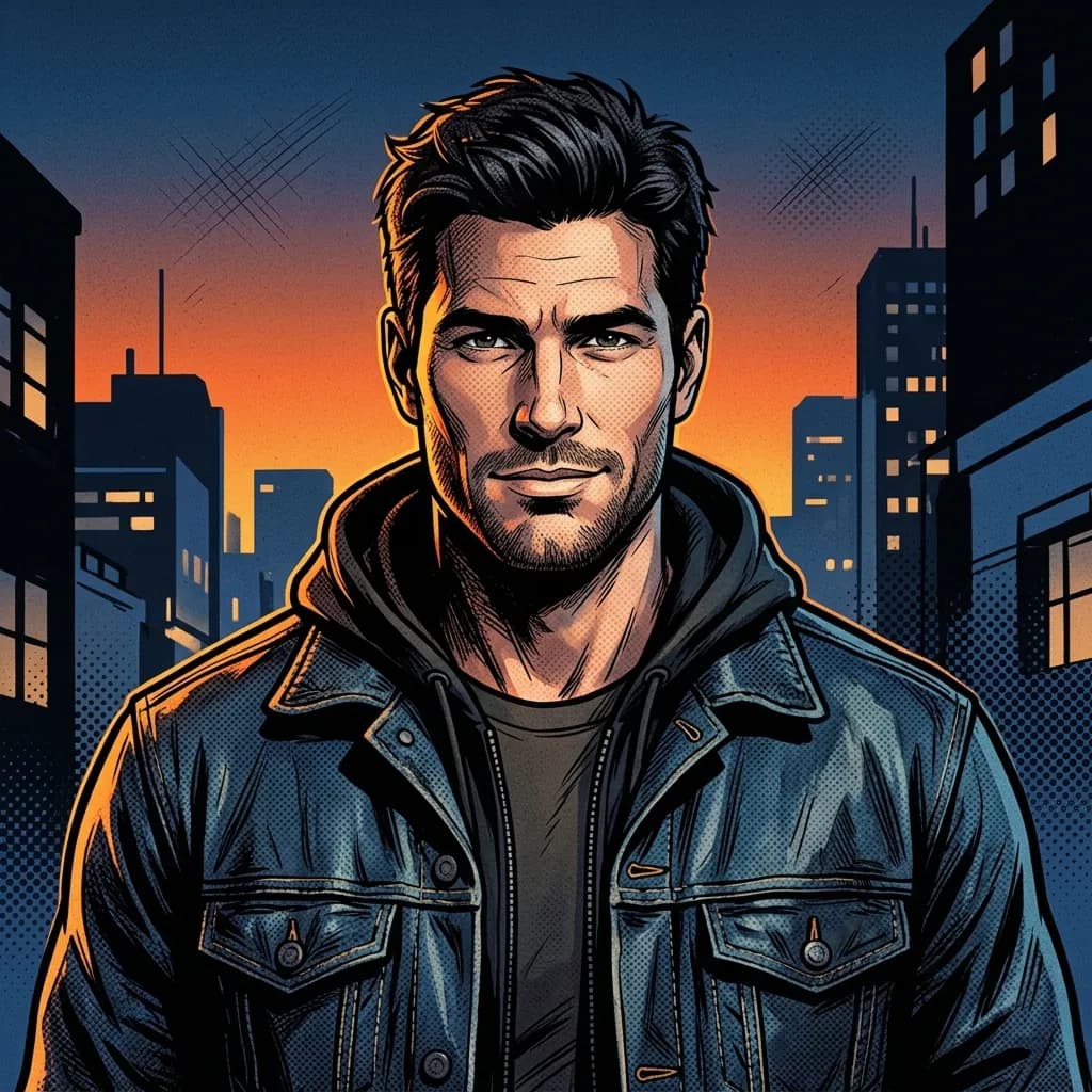 Comic book style cover made with the Mankai AI comic generator