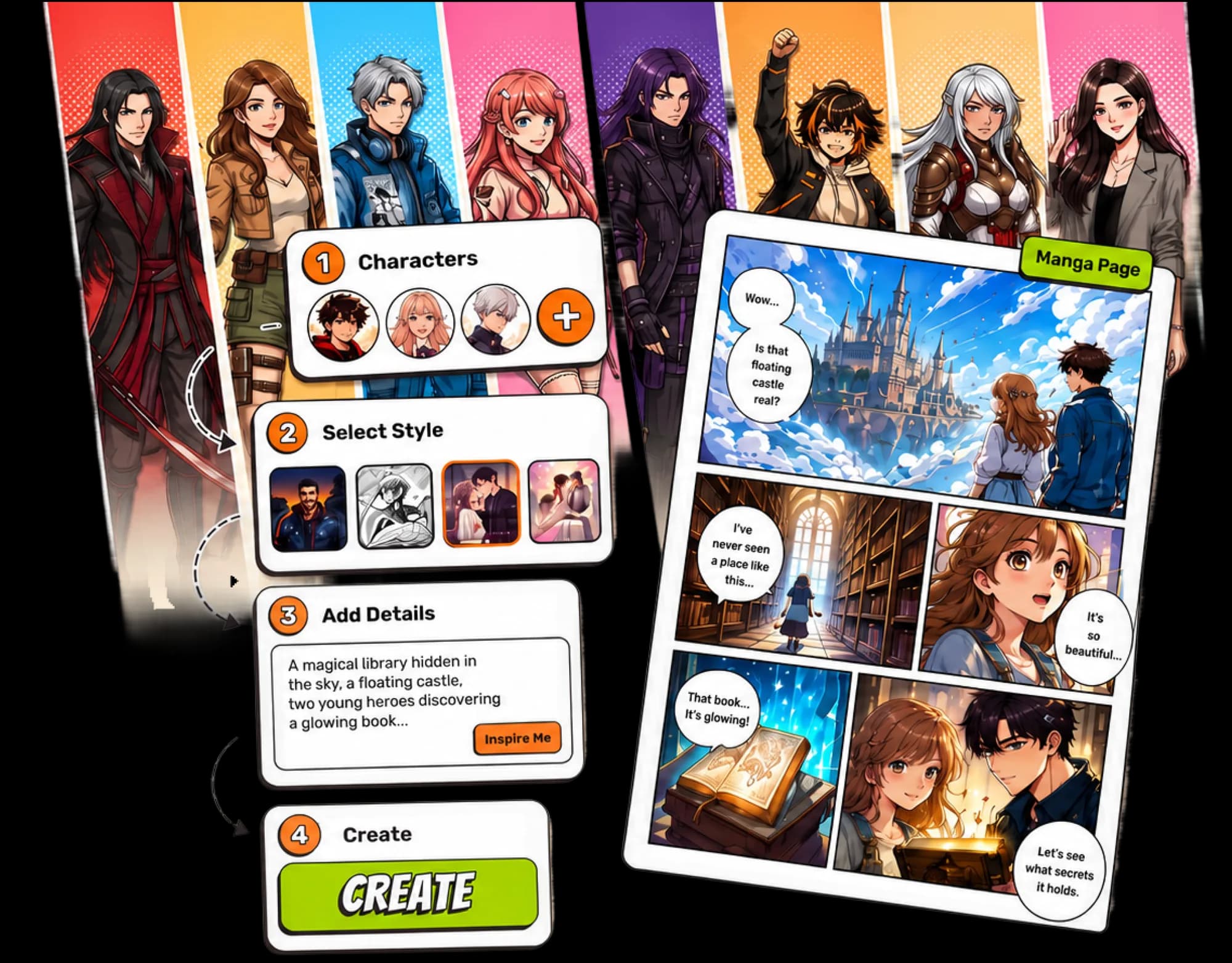 Mankai turns a written prompt into illustrated manga pages